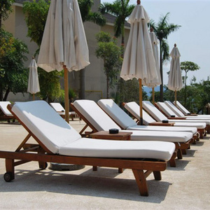 Wooden Resort Leisure Hotel Garden Swimming Pool Chair Patio Sun Lounger Sun Bed Beach Lounge Outdoor Chair