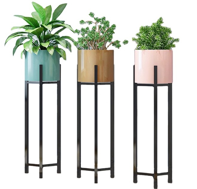 Large Metal Floor Vertical Display Stand for Indoor Shelf In Bulk Flower Pots for Planters Garden Succulent Plant Pot