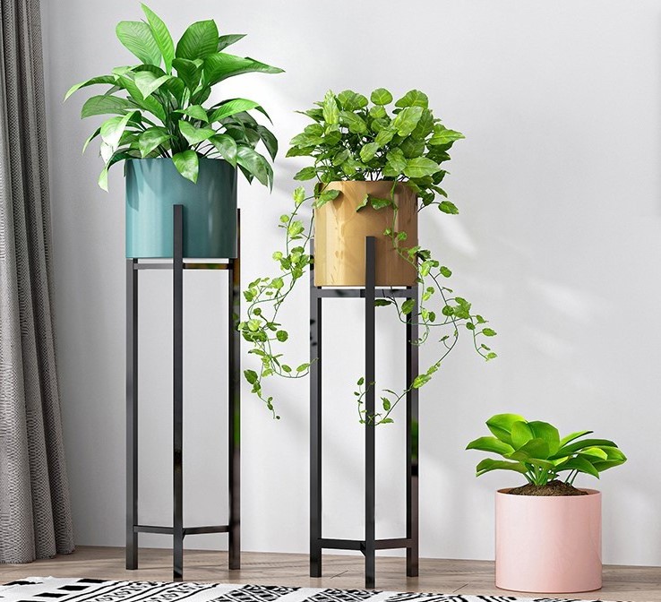 Large Metal Floor Vertical Display Stand for Indoor Shelf In Bulk Flower Pots for Planters Garden Succulent Plant Pot