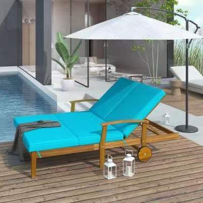 High Quality Teak Wood Resort Leisure Hotel Garden Swimming Pool Chair Patio Beach Bed Outdoor Lounge Chair Sun Lounger