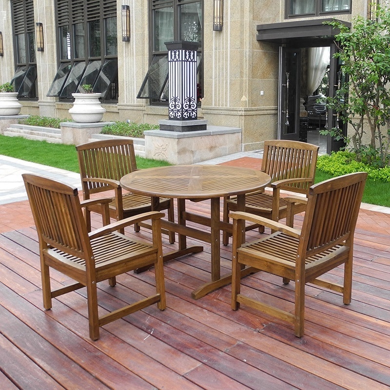 Wholesale Price Cheap Teak Wood Patio Resort Garden Chair Table Pool Outdoor Furniture