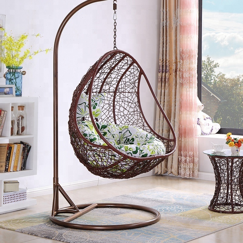 Jhula Wicker Egg Shape Chair Indoor Patio Swing With Good Price