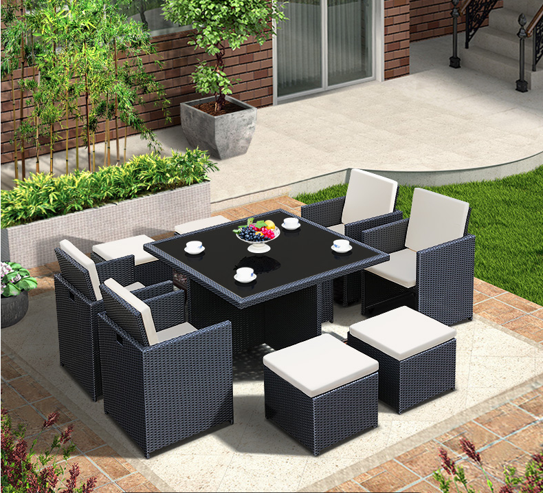 High Quality Waterproof Restaurant Patio Leisure Furniture Garden Outdoor Rattan Sets