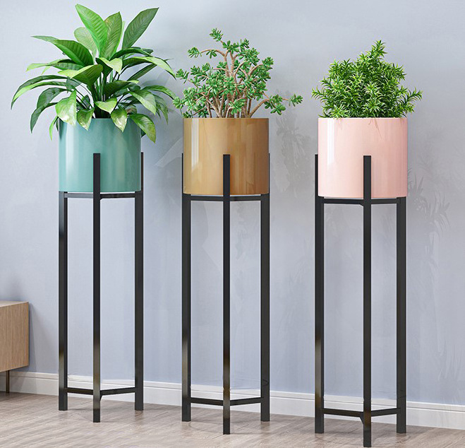 Large Metal Floor Vertical Display Stand for Indoor Shelf In Bulk Flower Pots for Planters Garden Succulent Plant Pot