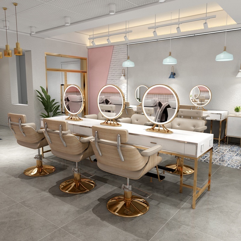 Professional Salon Furniture Hair Dressing Barber Shop Mirror Station