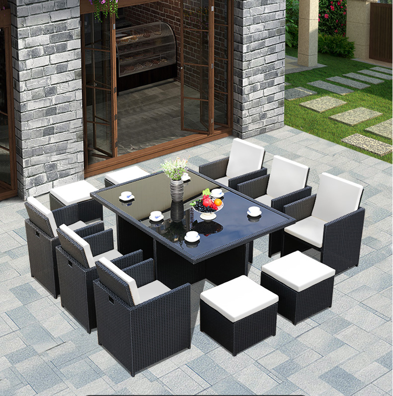 High Quality Waterproof Restaurant Patio Leisure Furniture Garden Outdoor Rattan Sets