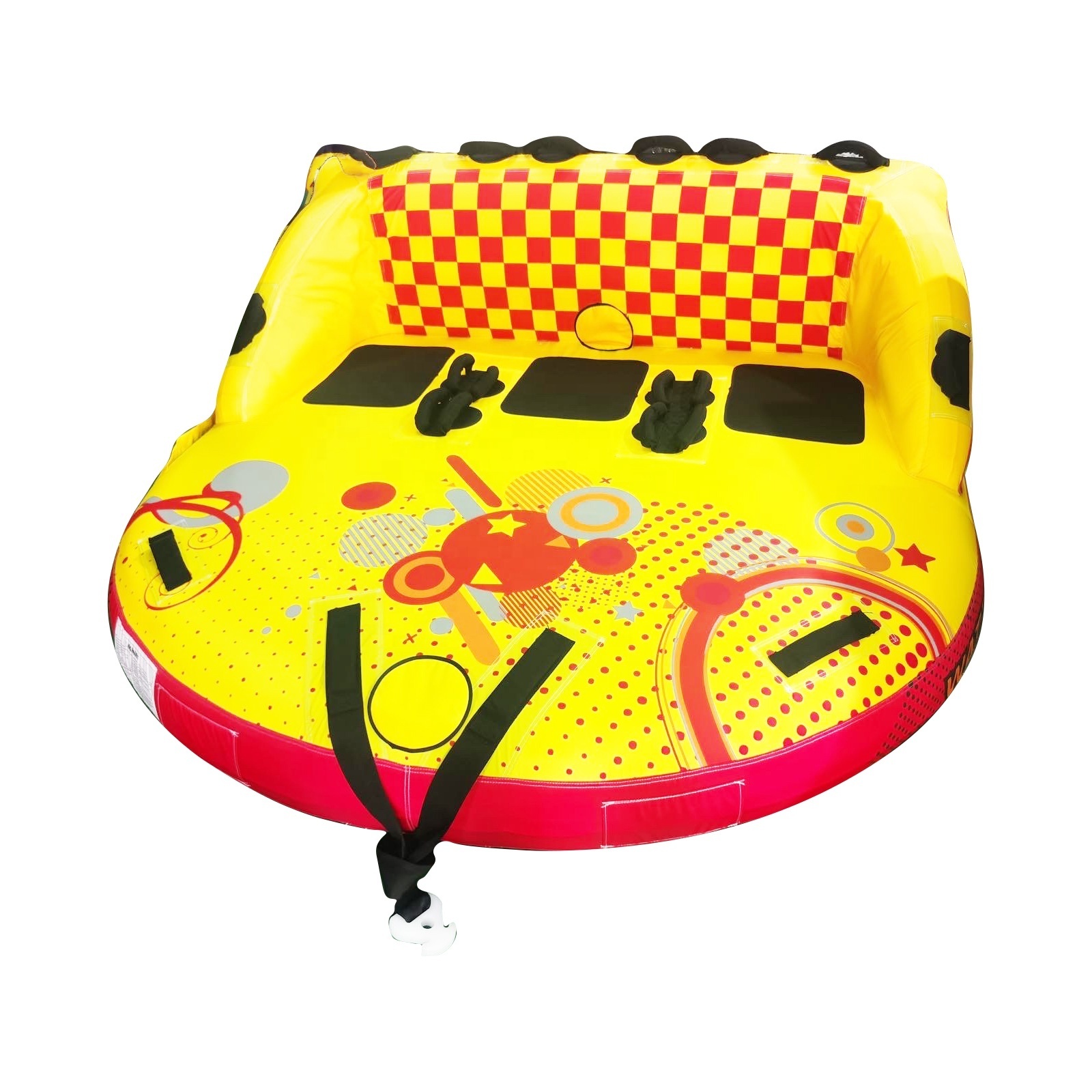 Towable Tube 1-4 Riders Surf Traction Tube Water Ski Sofa Inflatable Tube