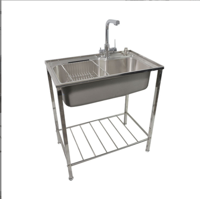 outdoor hospital operated hand wash assembled portable stainless steel sink with stand freestanding sink