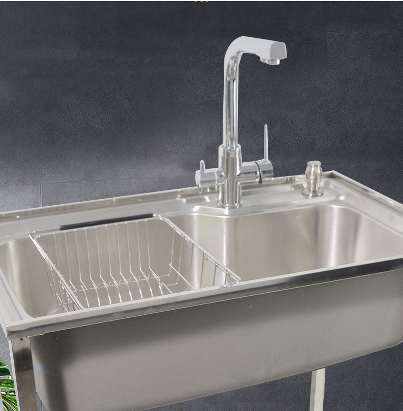 outdoor hospital operated hand wash assembled portable stainless steel sink with stand freestanding sink