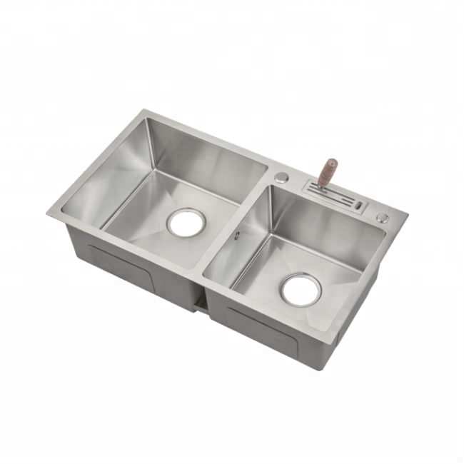 double bowl size basket strainer stainless steel set tool holder kitchen sink for restaurant