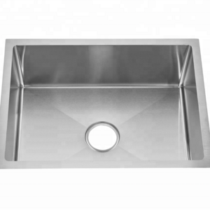 rectangular shape under mount single bowl handmade stainless steel kitchen sink