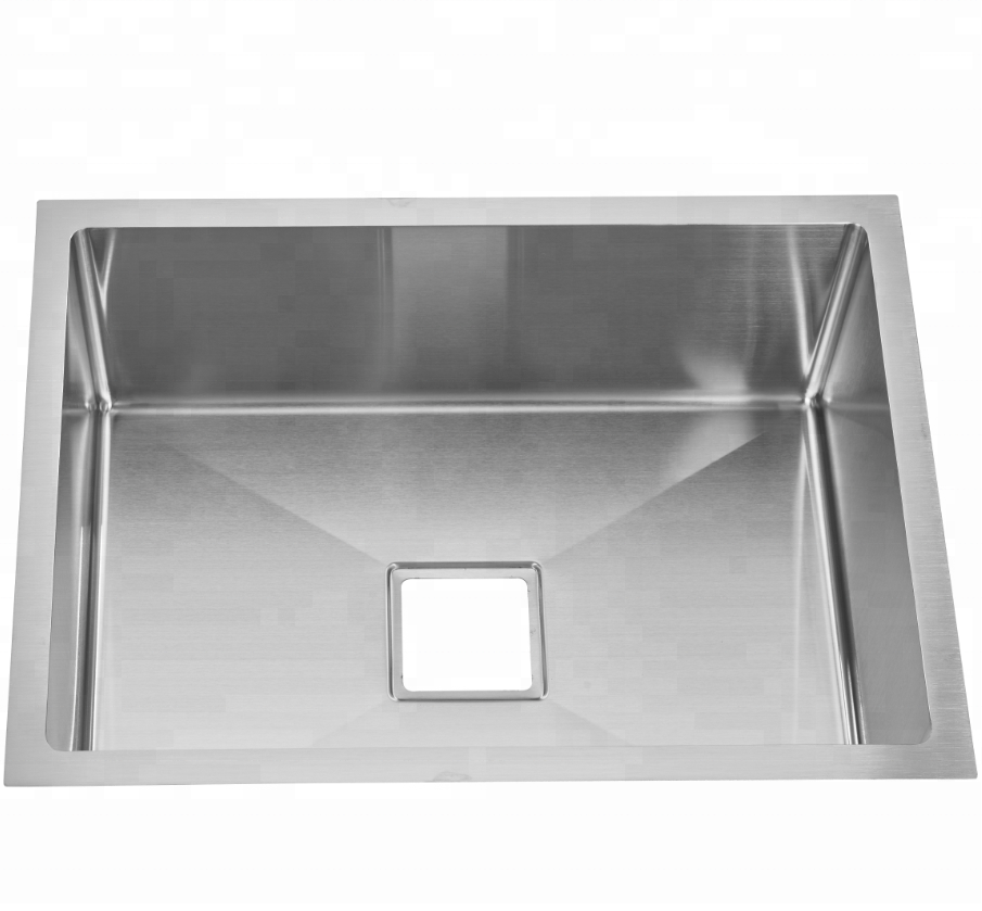 Customized Workstation Ledge Undermount 16 Gauge Single Bowl Stainless Steel Kitchen Sin Hand Made Sink