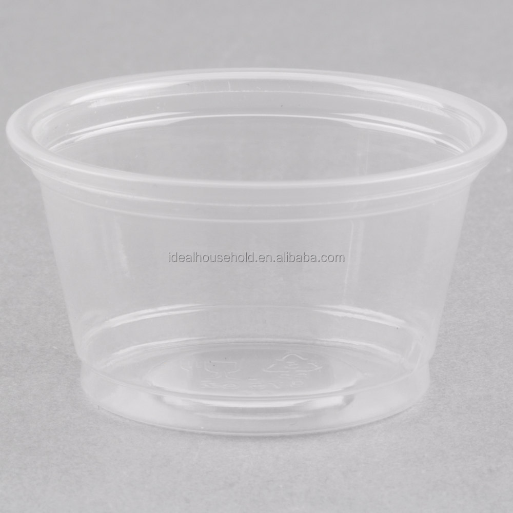 Party 0.75 OZ 25ML Clear Plastic Tasting Cup Souffle Cup /Portion Cup Disposable Plastic  DELI CONTAINER FOR FOOD