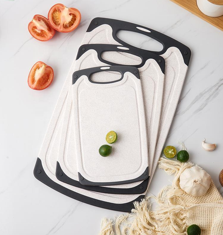 Hot Sale Bulk Multi Functional Smart Rice Husk Chopping Board Wheat Straw Cutting Boards