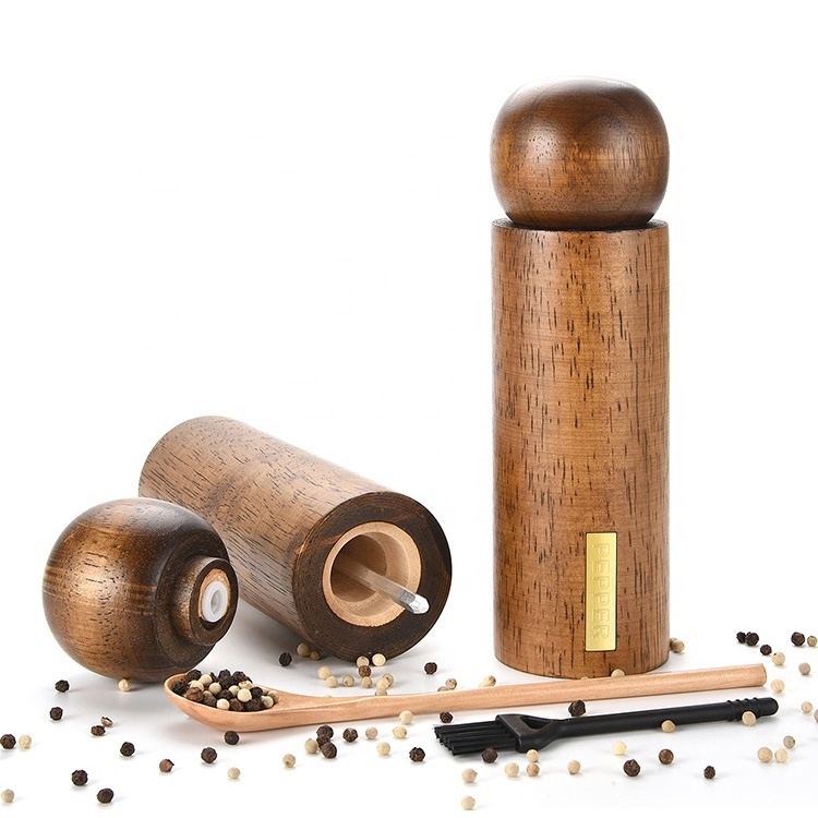 Professional Manual Seasoning Herb Grinders Spice Salt Mills Wood Pepper Mill Grinder