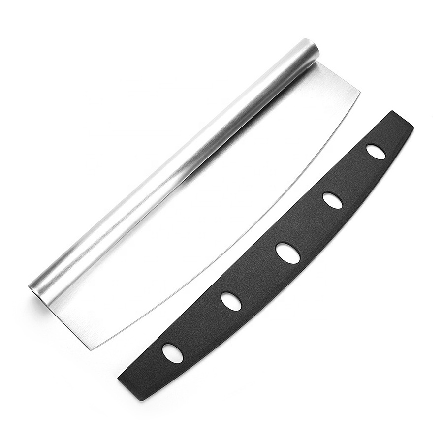 14 Inch Pizza Cutter  Rocker Blade Style Stainless Steel Slicer knife, Heavy Duty Pizza Cutter With Protection Cover