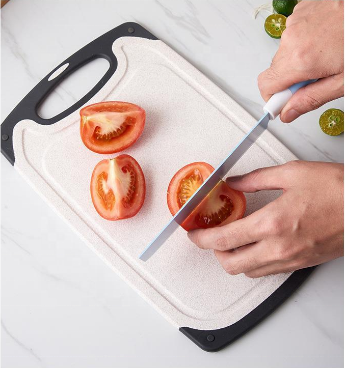 Hot Sale Bulk Multi Functional Smart Rice Husk Chopping Board Wheat Straw Cutting Boards