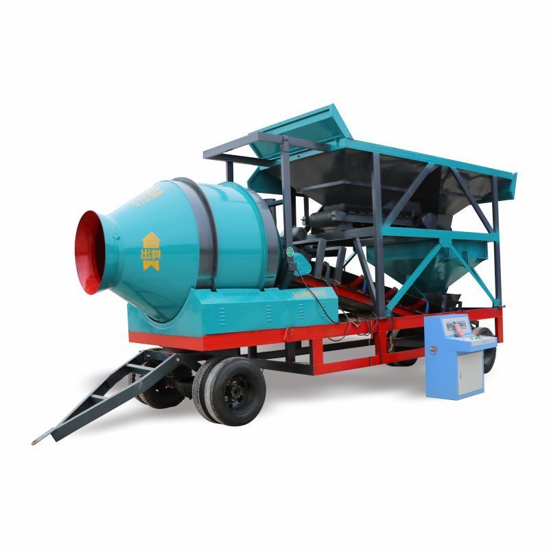 Mobile Concrete Batching Plant with Automatic Controller productivity 25m3/h installation fast