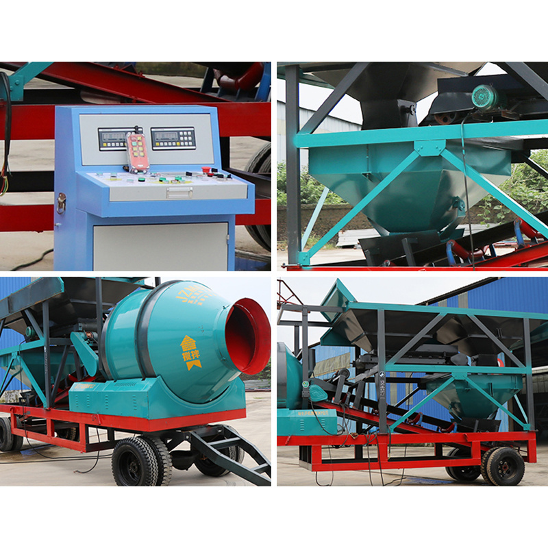 Mobile Concrete Batching Plant with Automatic Controller productivity 25m3/h installation fast