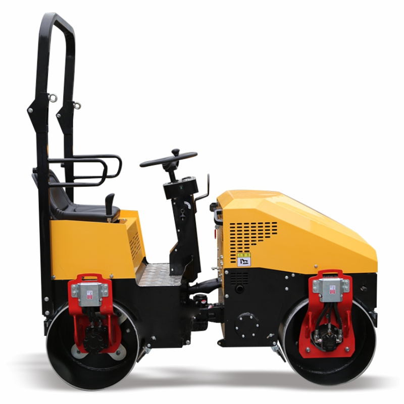 High Performance Road Roller 1 Ton Road Compactor Roller With Hydraulic Vibration Double Drum Road Roller