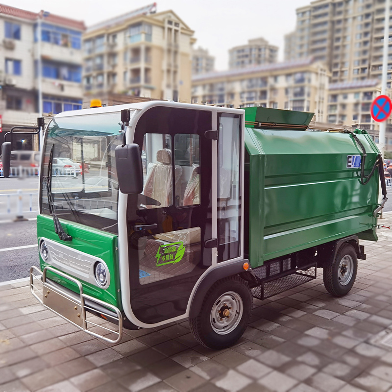 China cargo vehicle Mini truck cargo electric garbage tricycle Farm Use vehicle with carriage van dump garbage truck