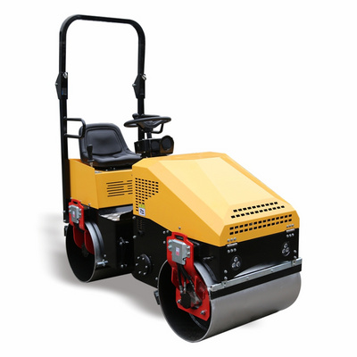 High Performance Road Roller 1 Ton Road Compactor Roller With Hydraulic Vibration Double Drum Road Roller