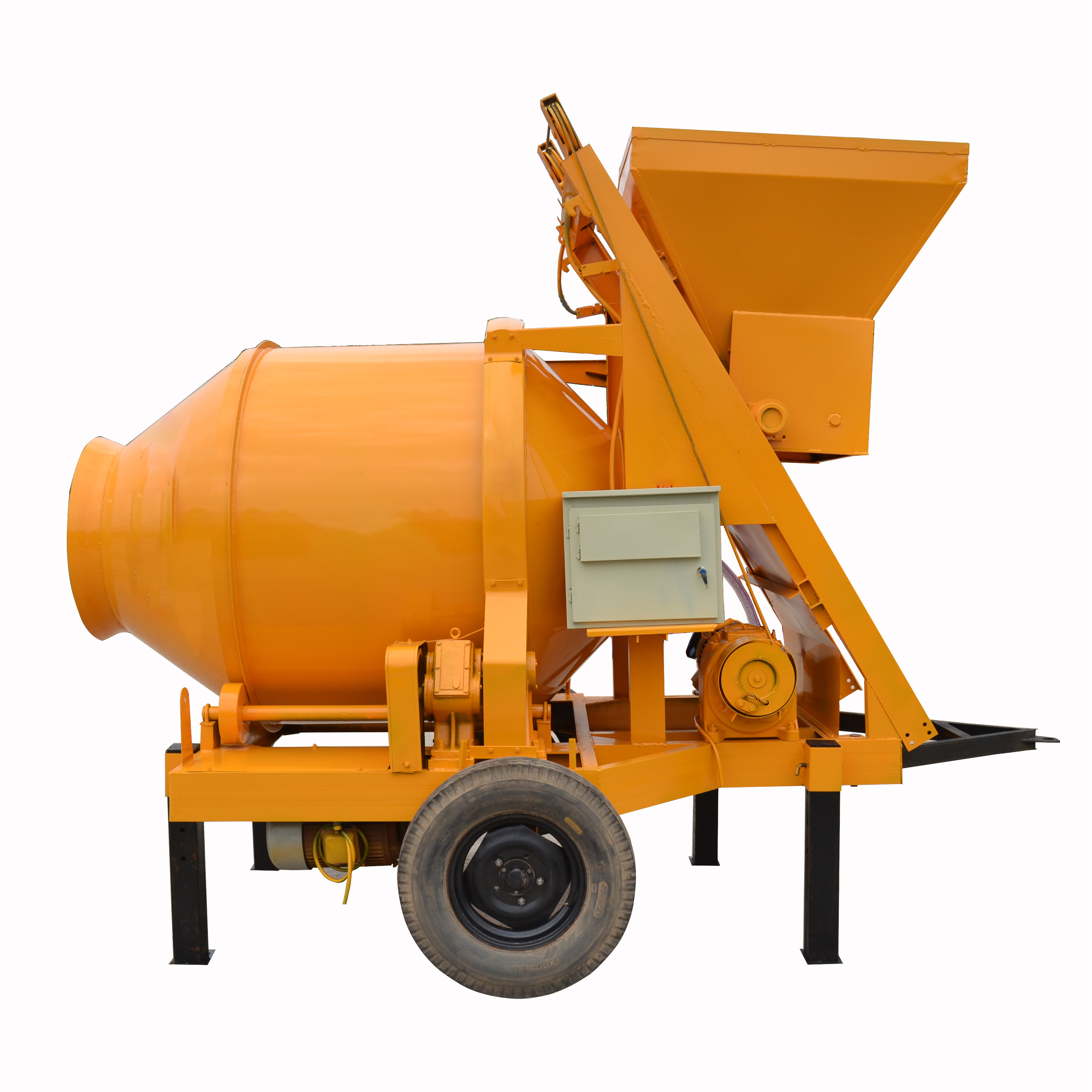 Construction engineers 30m3/h diesel trailer mounted concrete mixing pump self load concrete mixer concrete machine mixer