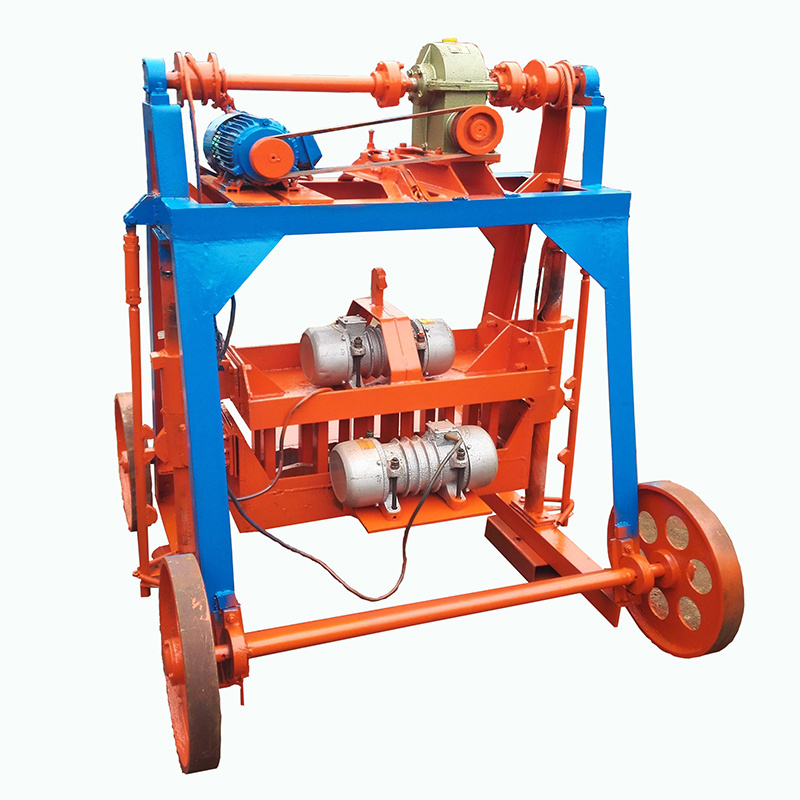 Manual Simple Can Move Block Forming Machine In Kenya Hollow Cement Concrete Paving Brick Making Machine With Hopper