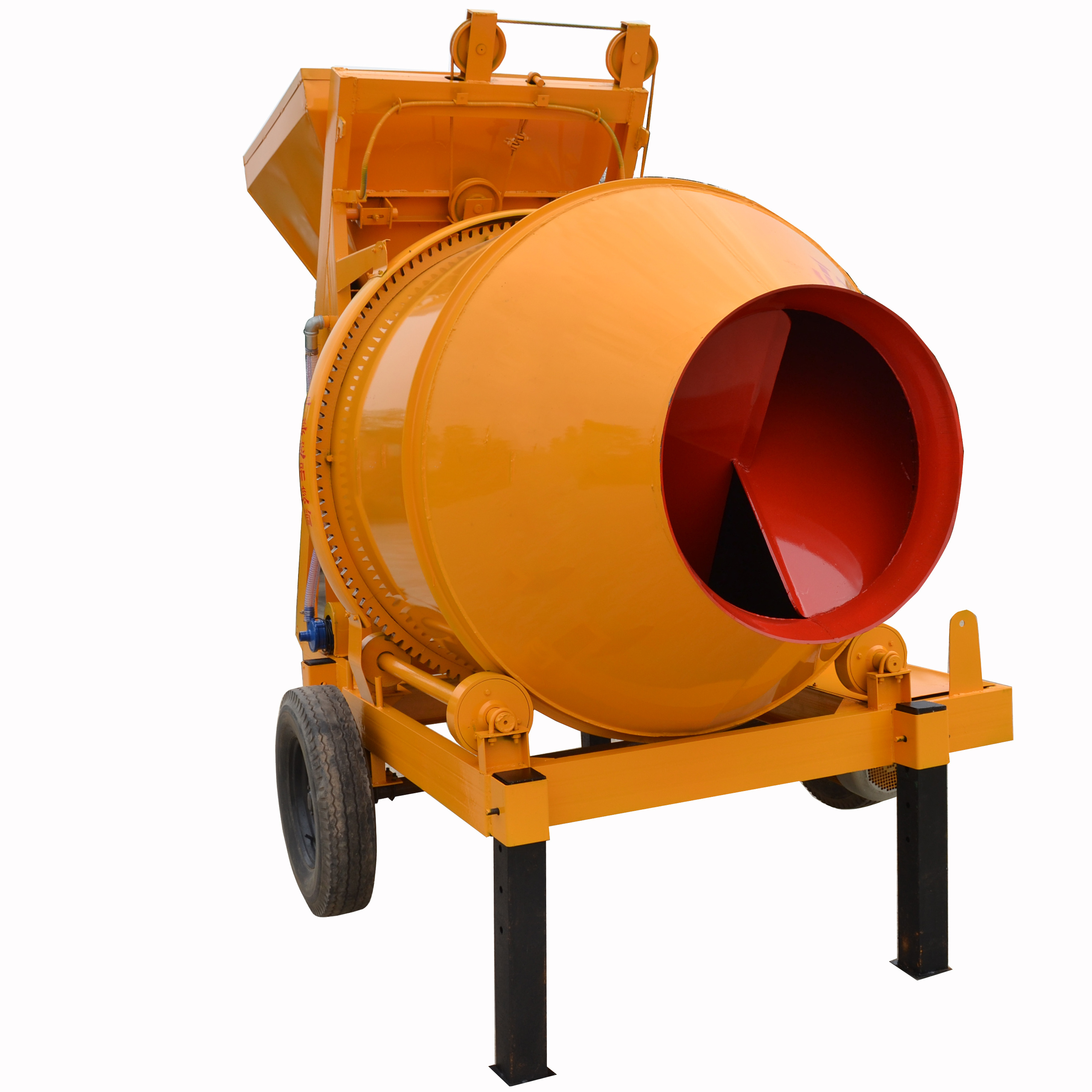 Construction engineers 30m3/h diesel trailer mounted concrete mixing pump self load concrete mixer concrete machine mixer