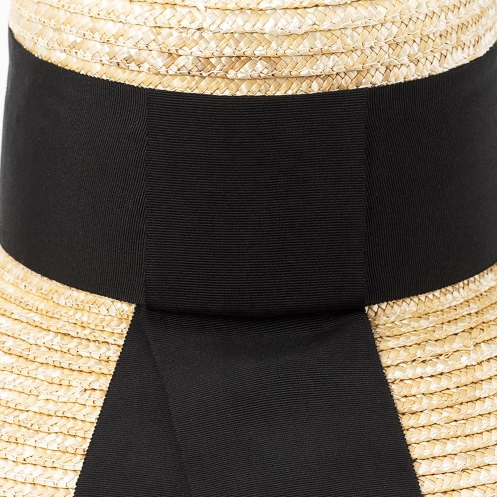 New Straw Hat Natural Wheat Straw Hat With Wide Band Decoration