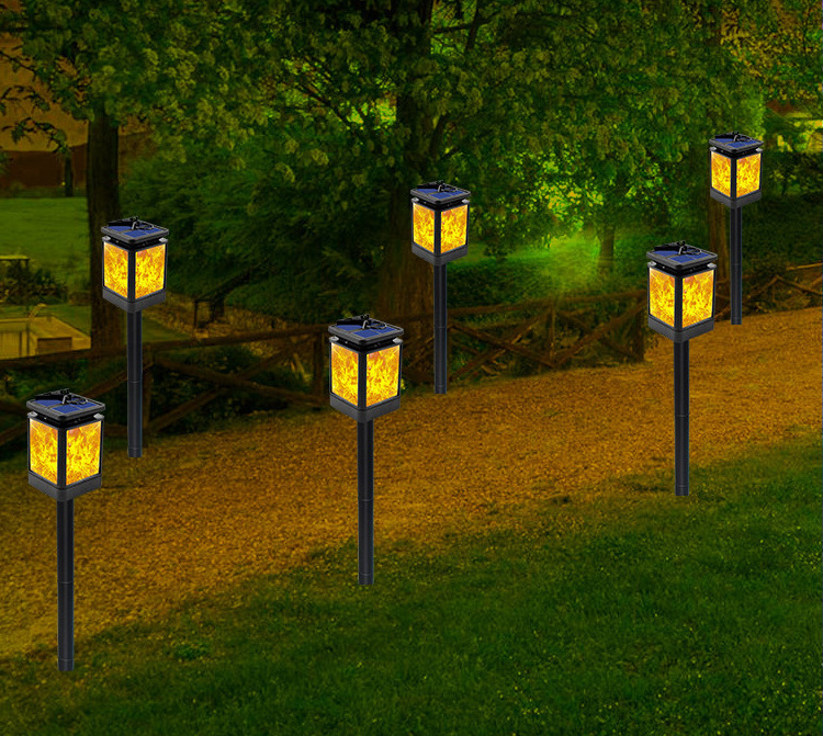 Waterproof Garden Landscape Light Outdoor Hanging Solar Led Flame Lamp Flickering Flames Torches Lights