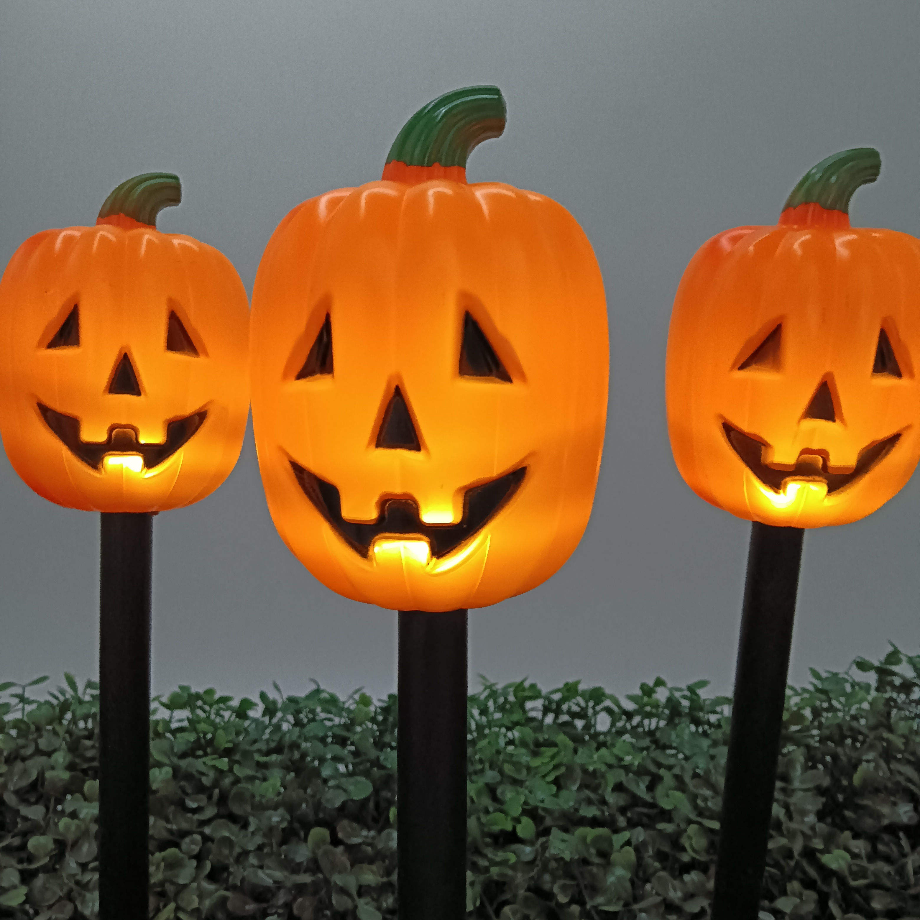 Outdoor Waterproof Solar LED Plastic 3D Pumpkin Halloween Holiday Party Decor Garland Fairy  Lights