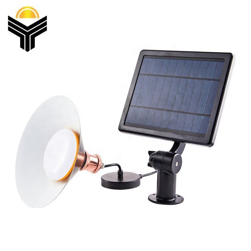 LED Solar Pendant Light Outdoor Indoor Solar Power Lamp with Line Bulb Shed Light Lighting for Home Garden Yard