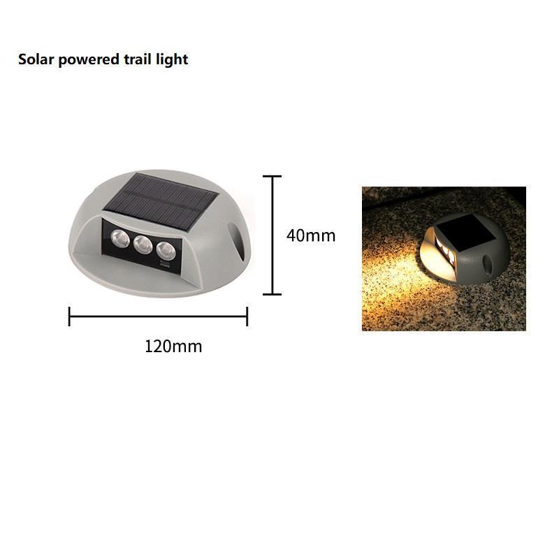 Solar Energy Surface Mounted Corner Light Bridge Deck Plank Waterproof Walkway Light LED Footlight