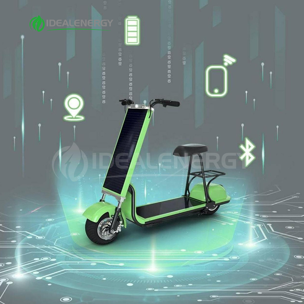 mart Solar Electric Scooter New Innovation Waterproof Foldable Solar Scooter Solar Powered Scooter for Adult Men 10 Inch 350W