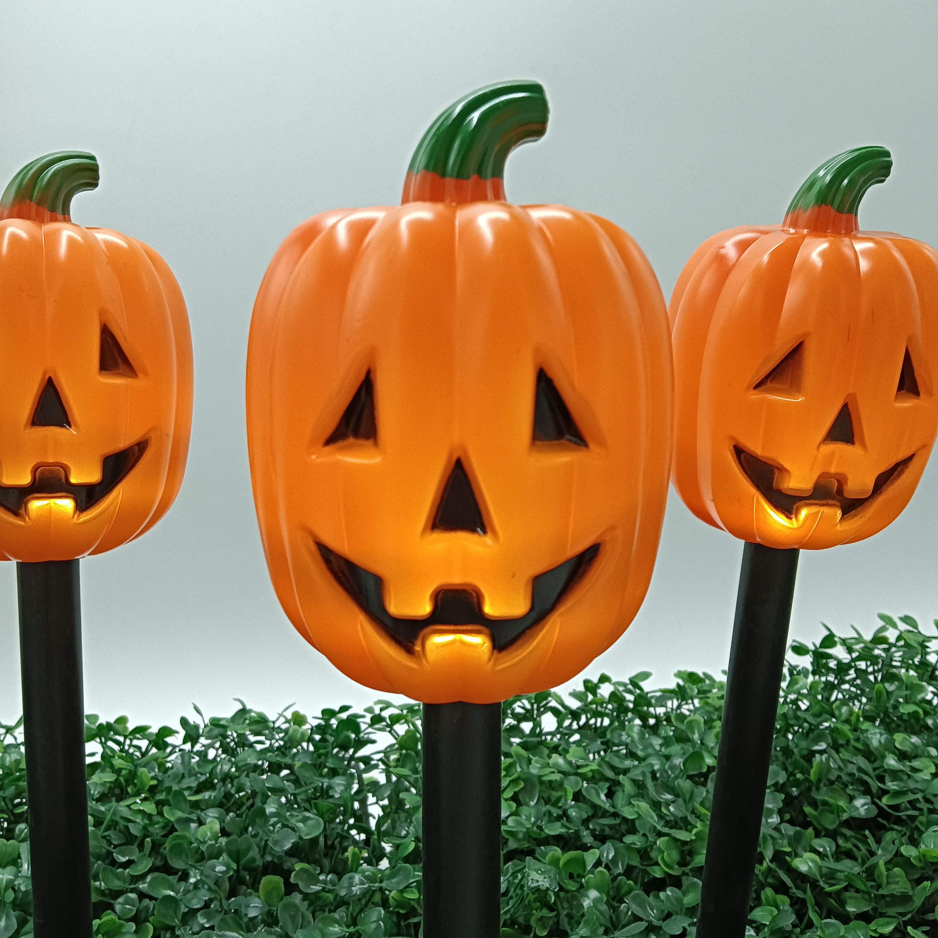 Outdoor Waterproof Solar LED Plastic 3D Pumpkin Halloween Holiday Party Decor Garland Fairy  Lights