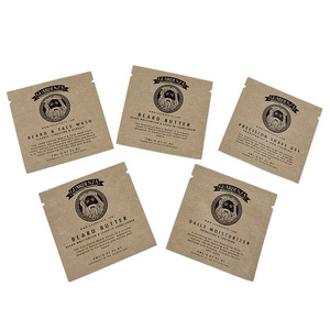 2g 7g 5ml 10ml Customized PLA Kraft Paper Sachet Body Lotion Shampoo Skin Care Serum Cosmetic Packaging Sample Packets