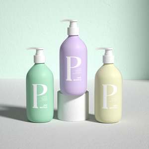 Fashion Design Wholesale Purple yellow green Shampoo Bottle PET Plastic 500ml Lotion Bottle With Pump