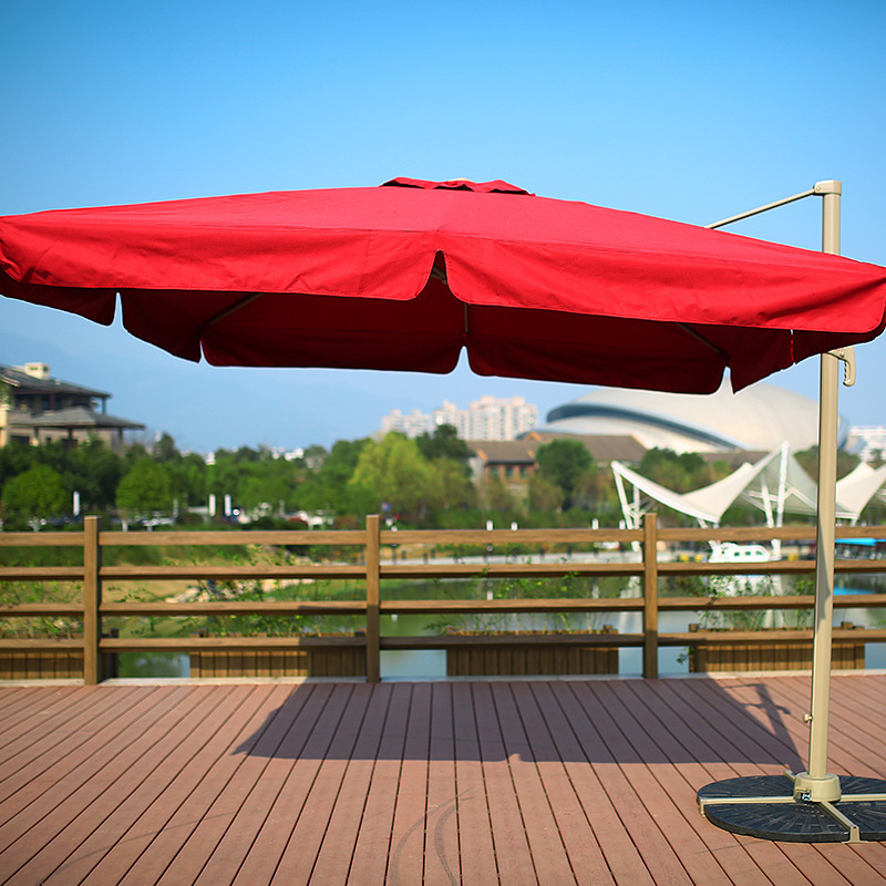 3.5x3.5 meter double vent square shape garden umbrella outdoor parasol commercial parasol patio umbrellas