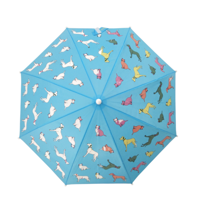 Children Umbrellas 17 Inch 17inch Fancy Design Color Change Magic Print Children Umbrella Plastic J Handle Manual Open,all in 1