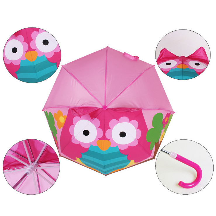 2020 Popular Creative Cute 3D animal Ear Carton Design Security the umbrella for kids