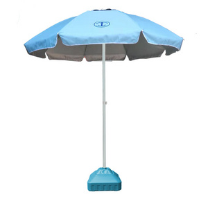 Printed Beach Parasol Double Layer Exhaust Uv Protection Can Be Customized Umbrella Outdoor Furniture Stainless Steel Pole