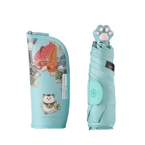 Small Mini Umbrella with Cat Paw Handle, Travel Mini Umbrella Compact, Waterproof and Windproof Portable Folding Umbrella