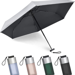 Mini Umbrella For Purse, UPF 50+ UV Protection - Small Travel Lightweight Umbrella for Rain & Sun  5 Fold Umbrella Women Kids