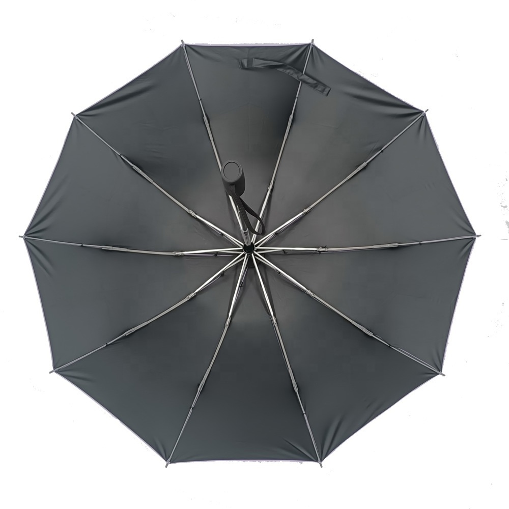 2023 New arrival 21 inch 3 fold Nano Technology Waterproof  Lotus Leaf  Effect UV Protect Automatic Reverse Travel  Umbrella