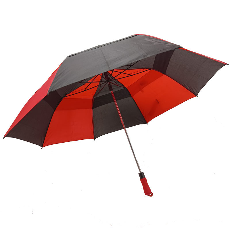 Double Layer Big Size Two Folding Auto Open Manual Close Sun Rain Windproof sleeve with double belt Umbrellas