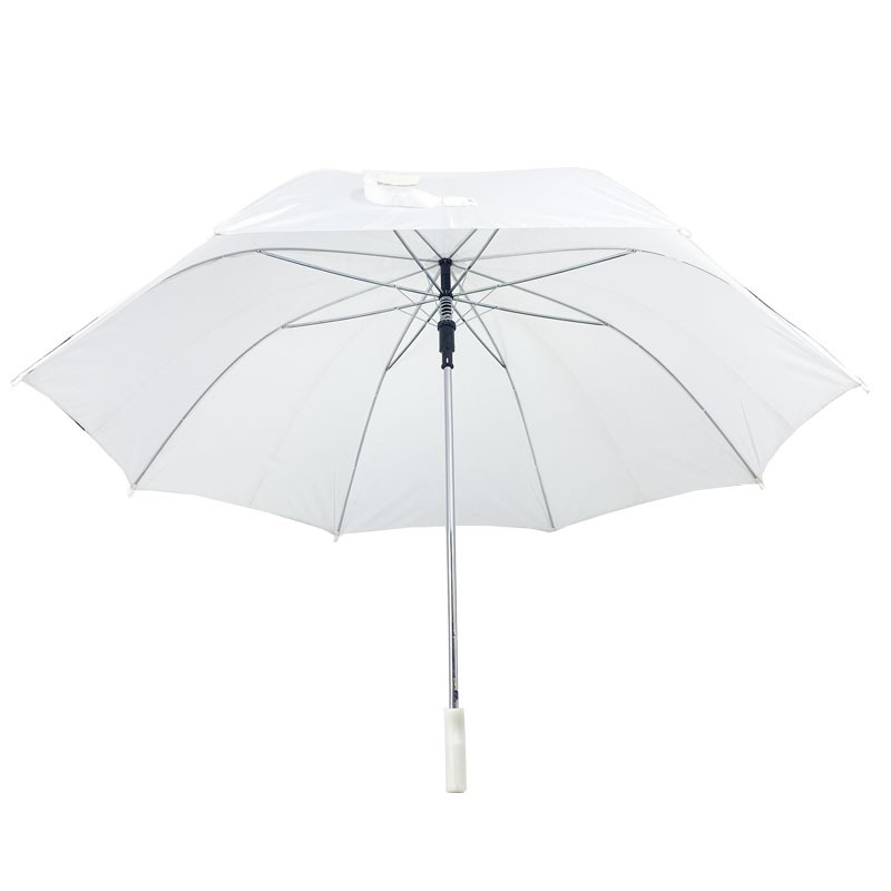 Factory White Elegant Rainproof Auto Open Wedding Golf Umbrella