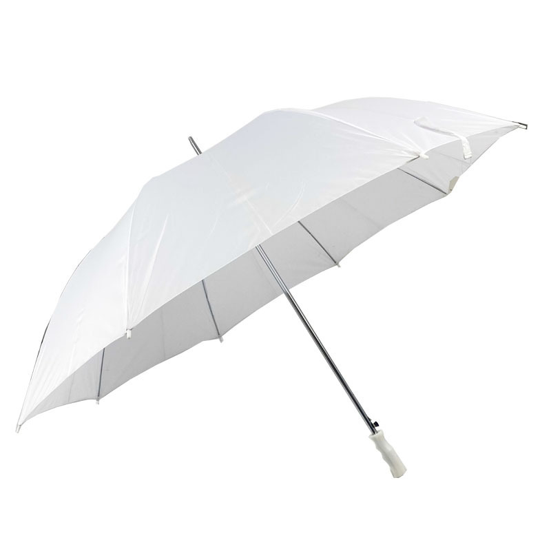 Factory White Elegant Rainproof Auto Open Wedding Golf Umbrella