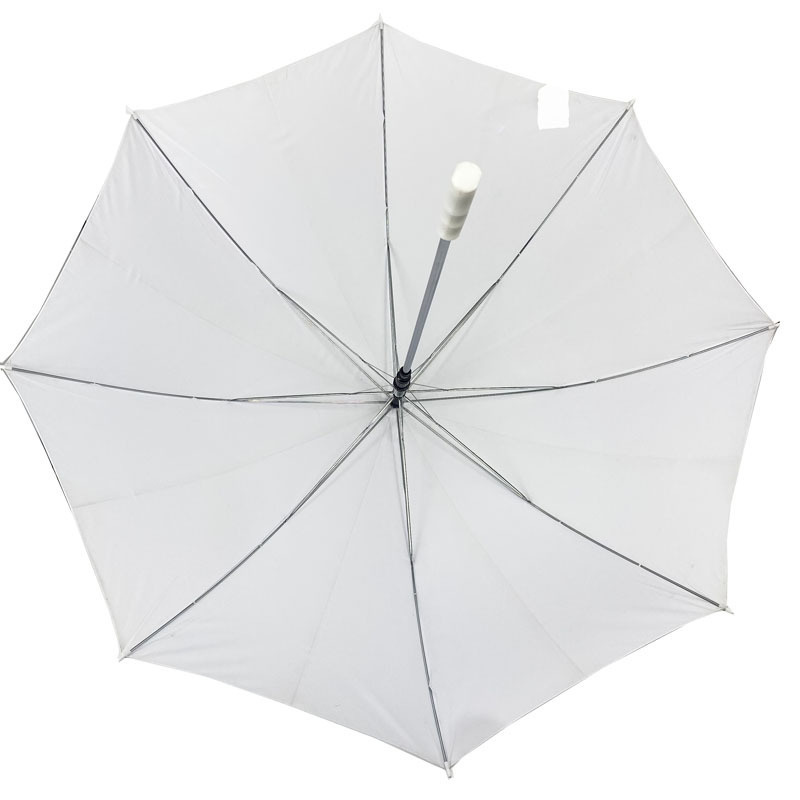 Factory White Elegant Rainproof Auto Open Wedding Golf Umbrella