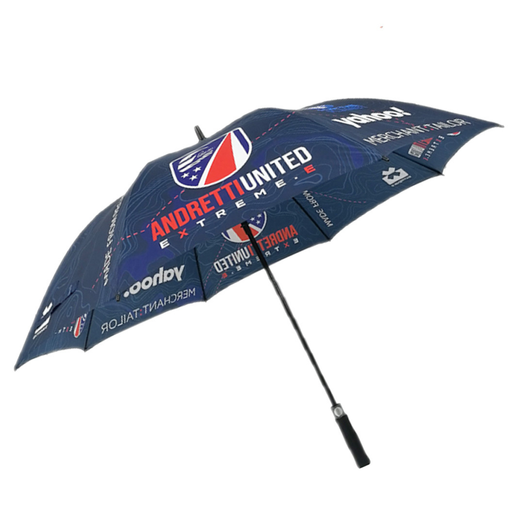 2023 Outdoor auto opening large rain umbrella Golf Umbrella with Recycled PET Fabric